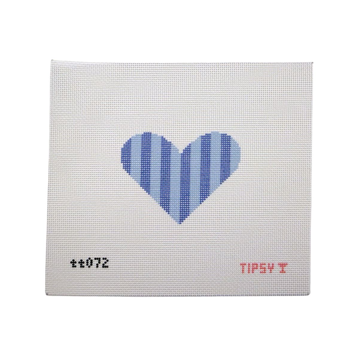 Pre-Order: Blue Stripe Heart Needlepoint Canvas