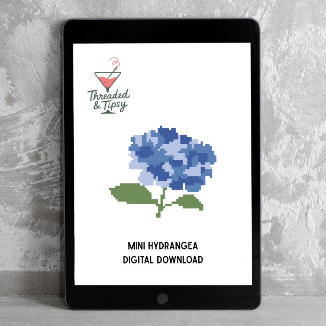 Mini Hydrangea Digital Needlepoint Chart
