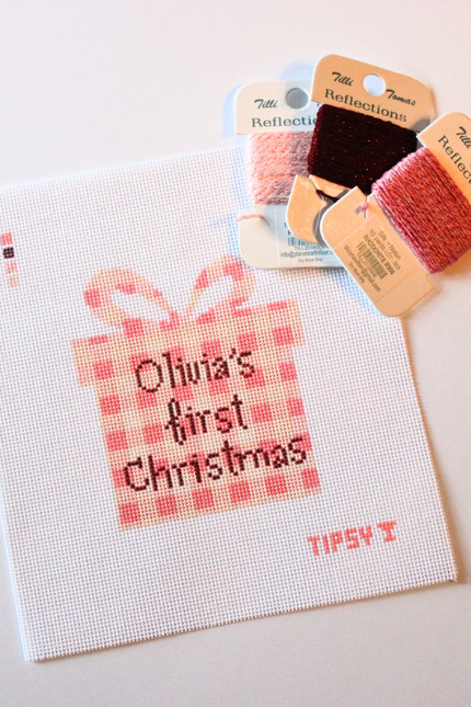 Baby Girl's Name First Christmas (Customizable)