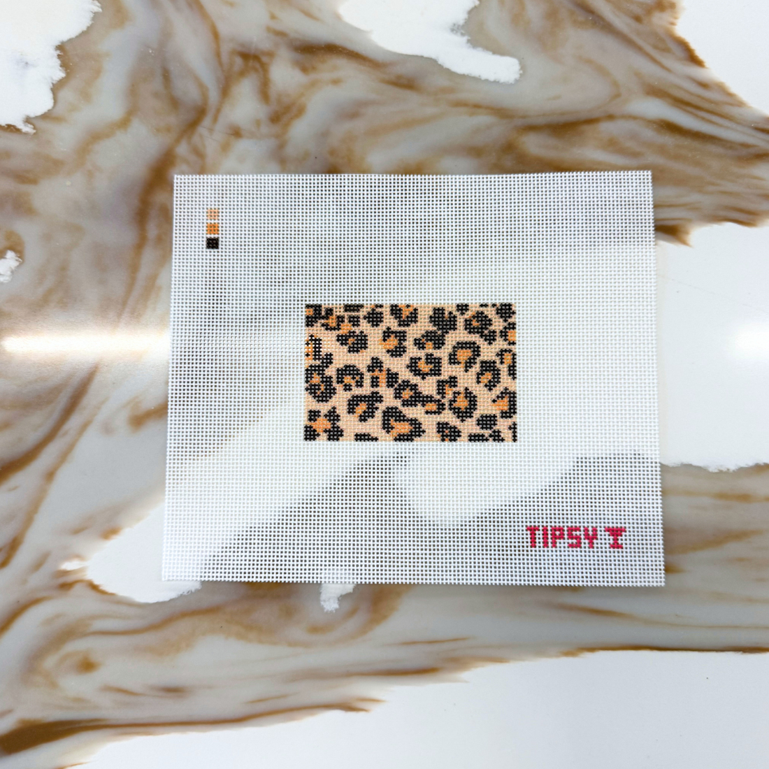 Cheetah 3x2 inch Needlepoint Canvas