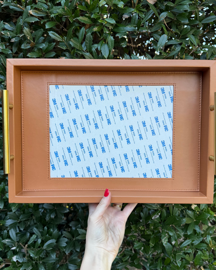 Rectangle Self-Finishing Leather Tray