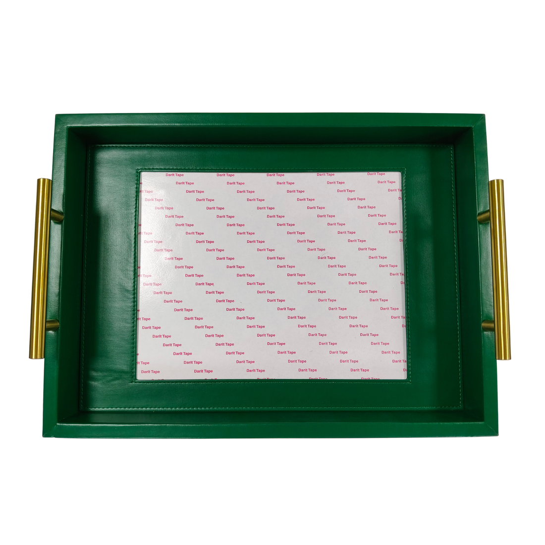 Pre-Order: Pine Green Rectangle Self-Finishing Leather Tray
