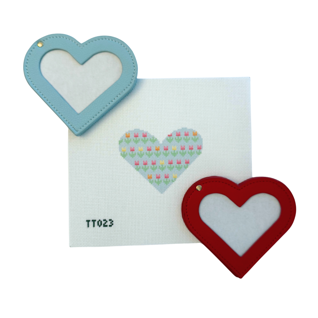 Tulip Heart Needlepoint Canvas