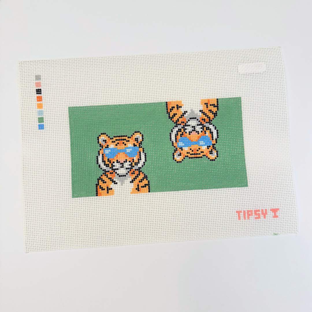 Tiger Sunnies Case Needlepoint Canvas