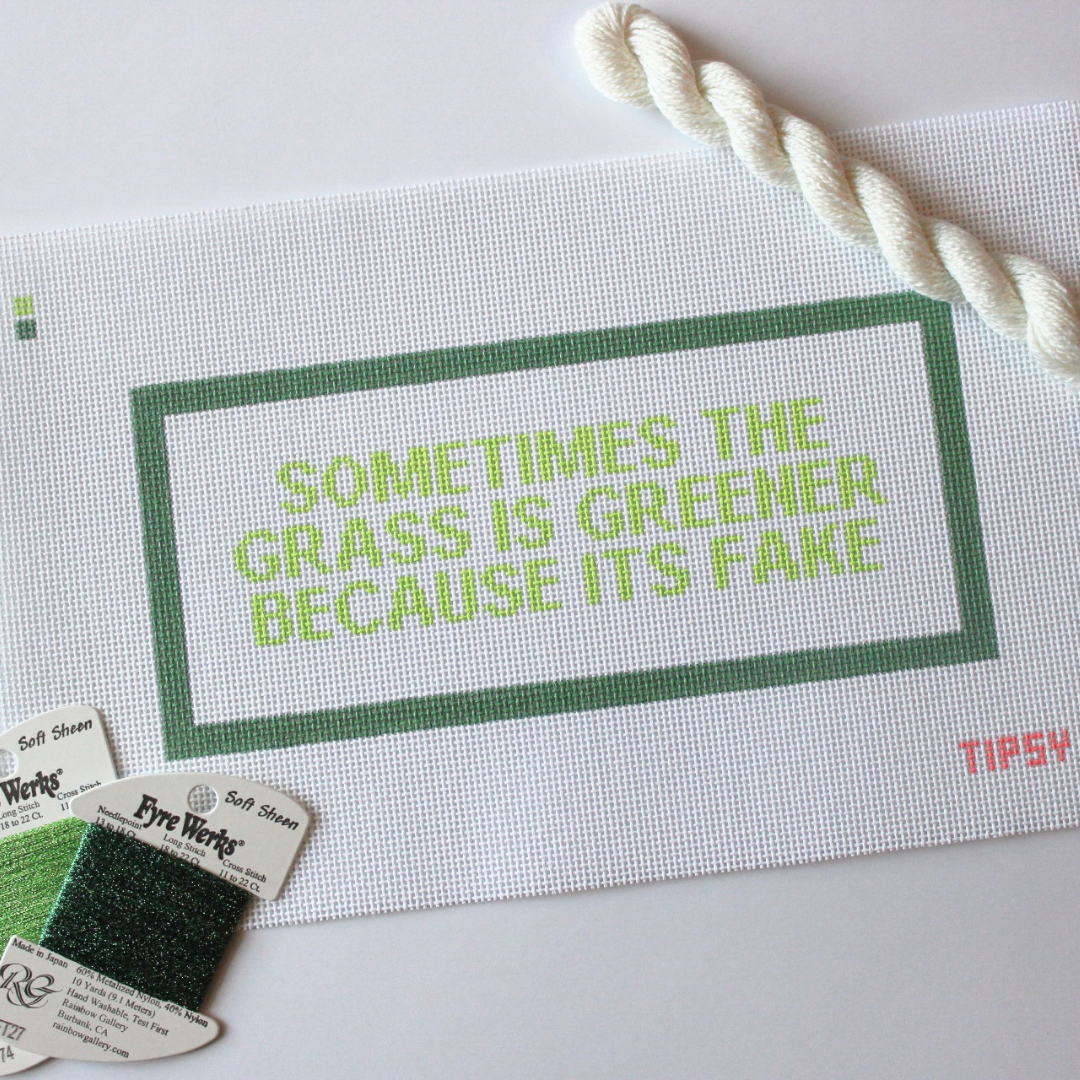 Fake Grass Needlepoint Canvas