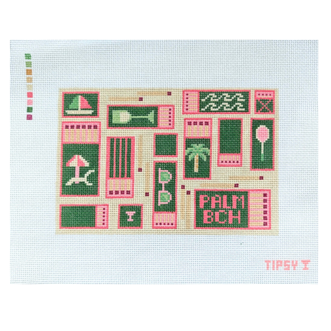 Palm Beach Match Boxes Needlepoint Canvas