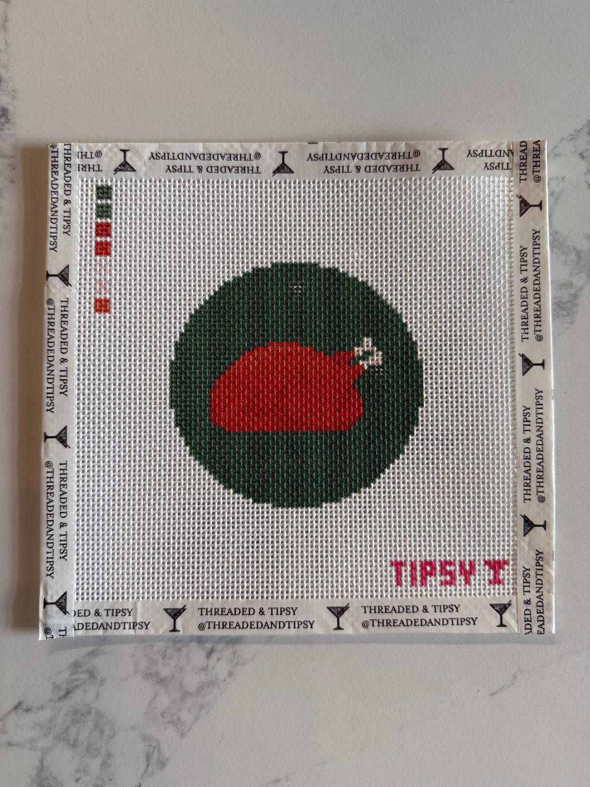 Turkey Round Needlepoint Canvas