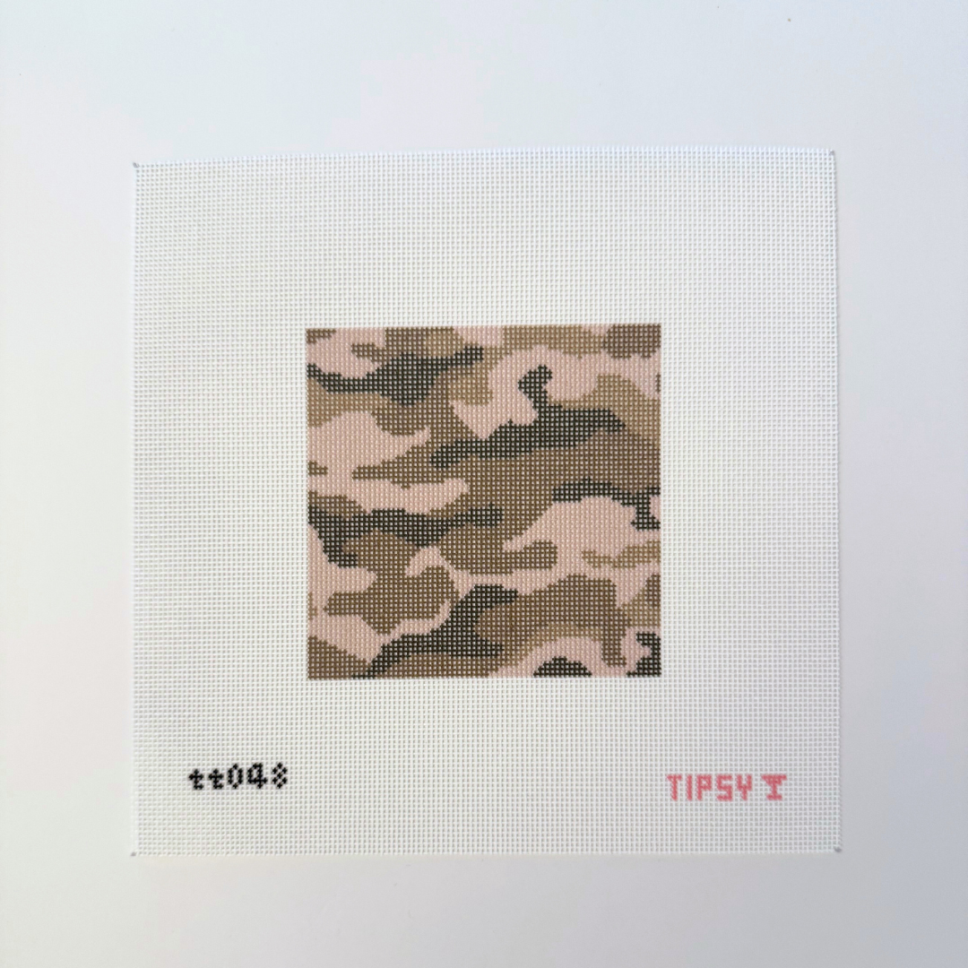 Camo Square Needlepoint Canvas