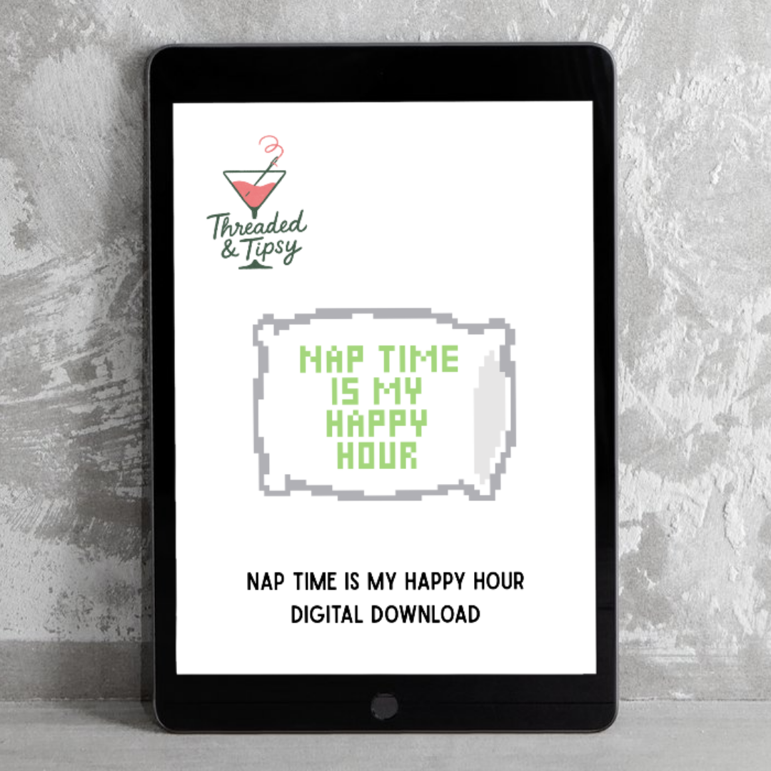 Nap Time is My Happy Hour Digital Needlepoint Chart