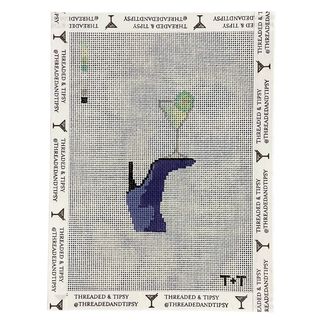 Purple Boot &amp; Marg Needlepoint Canvas