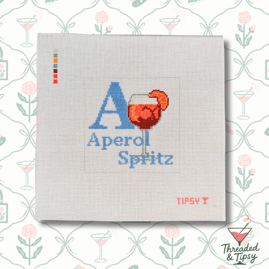 Pre-Order: A for Aperol Spritz Needlepoint Canvas