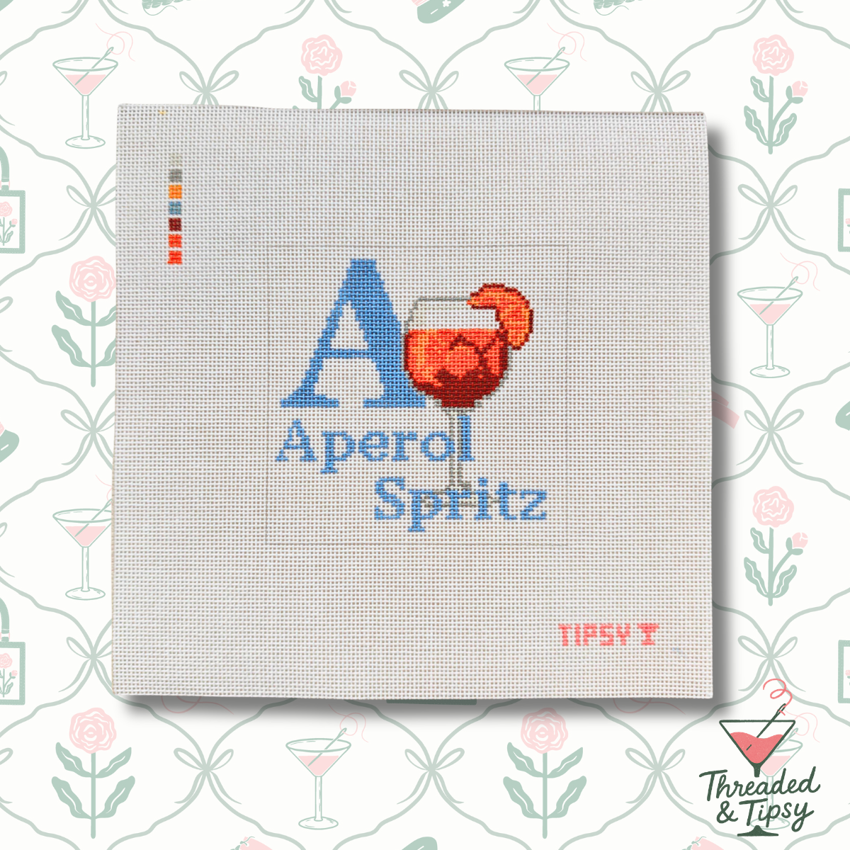Pre-Order: A for Aperol Spritz Needlepoint Canvas