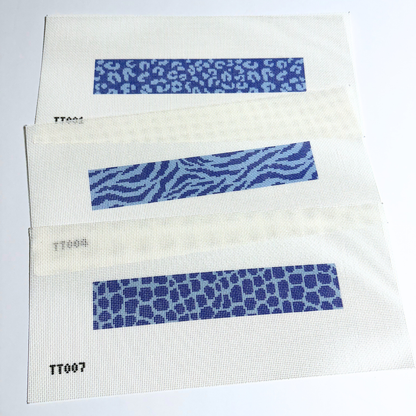 Blue Cheetah Key Fob Needlepoint Canvas