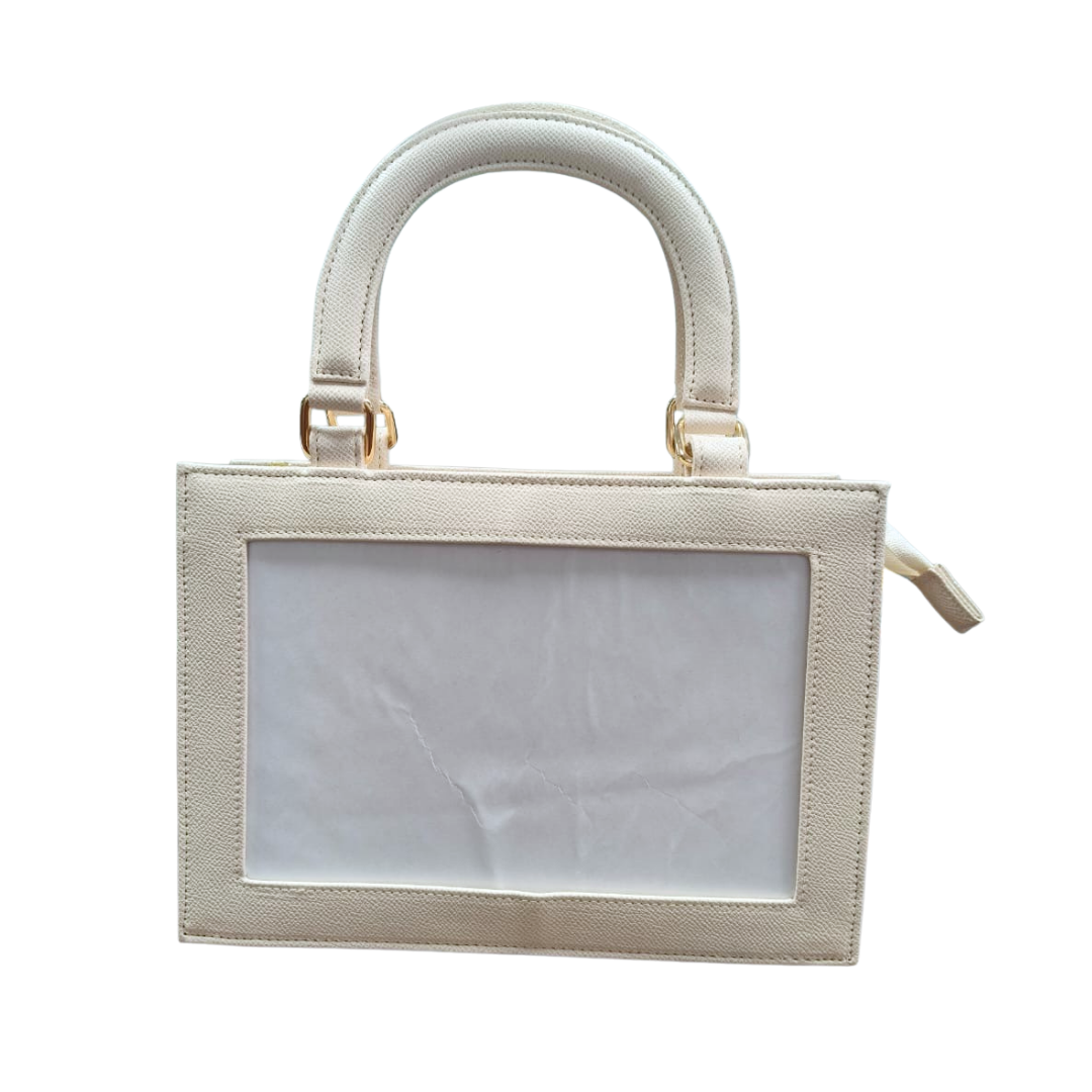 Pre-Order: Needlepoint Self-Finishing Leather Purse in True White