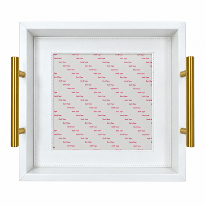 Pre-Order: White Square Self-Finishing Leather Tray