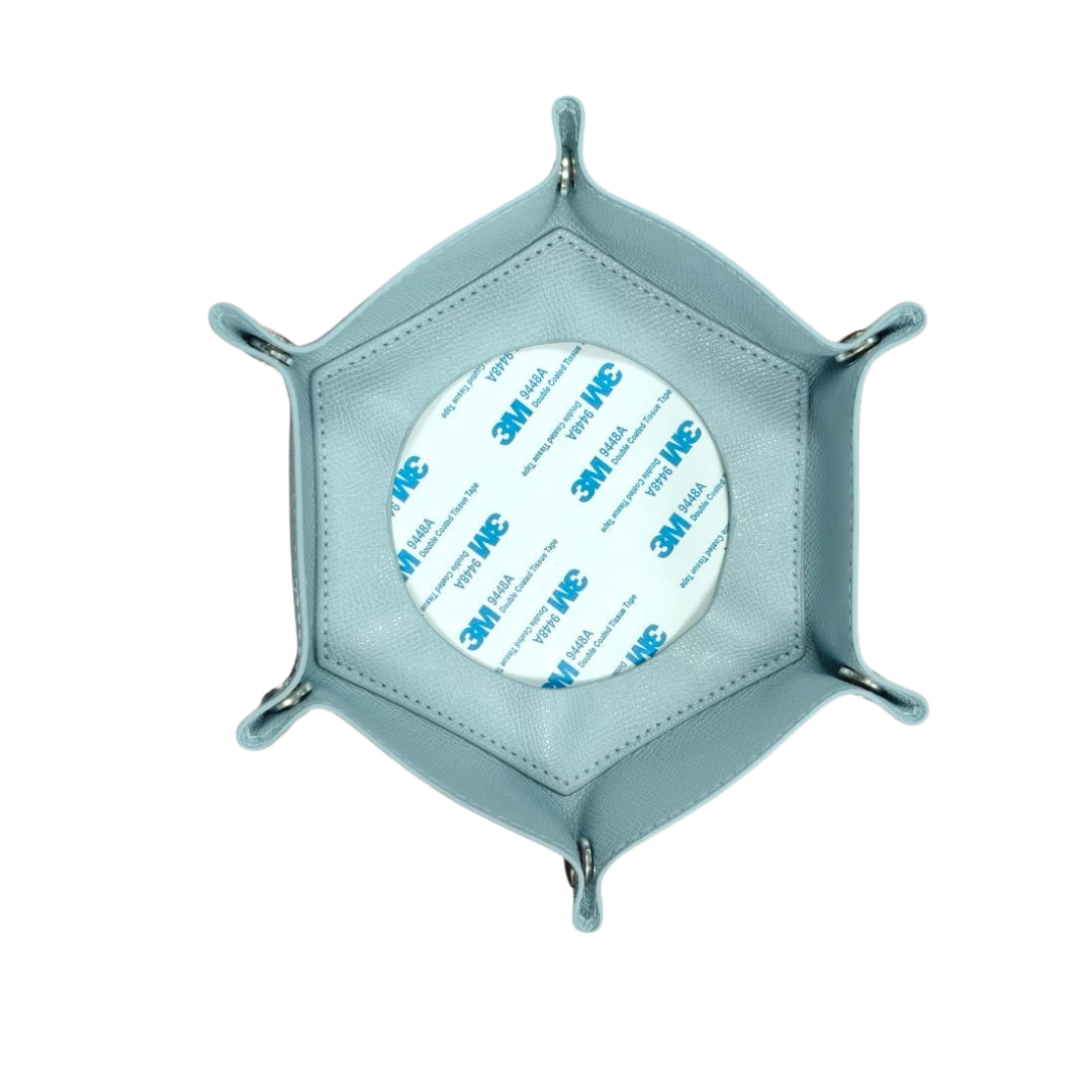 Pre-Order: Self-Finishing Needlepoint Snap Tray in Light Blue