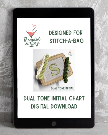 Dual Tone Initial Needlepoint Chart