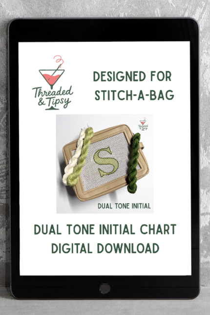Dual Tone Initial Needlepoint Chart
