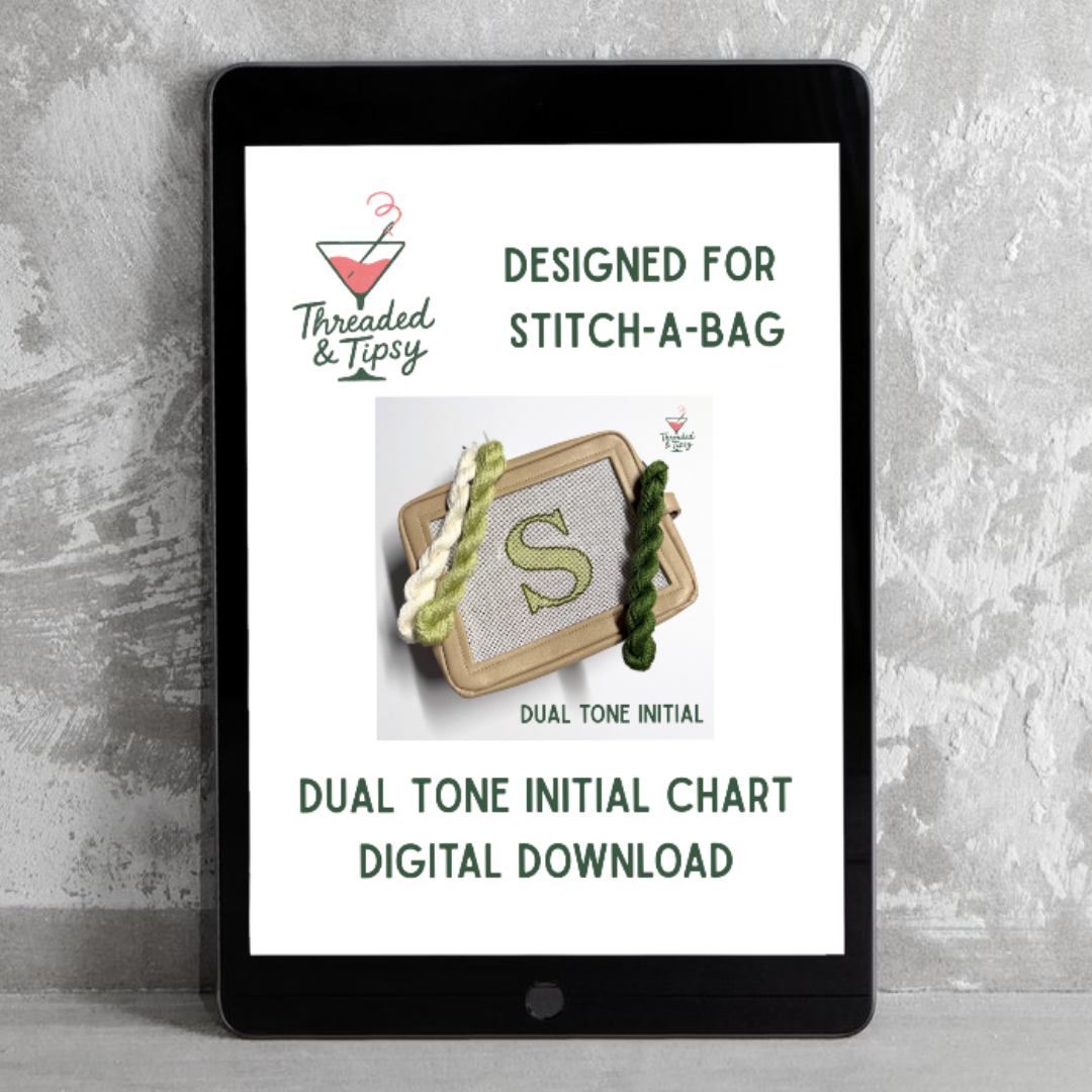 Dual Tone Initial Needlepoint Chart