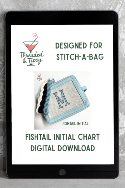 Fishtail Initial Needlepoint Chart