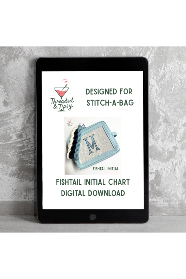 Fishtail Initial Needlepoint Chart