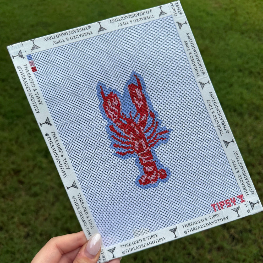 Frilly Lillies Lobster Needlepoint Canvas