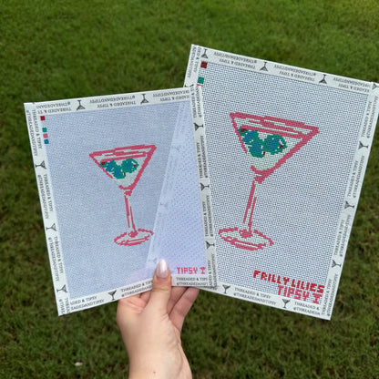 Frilly Lillies 13 Mesh Martini Needlepoint Canvas