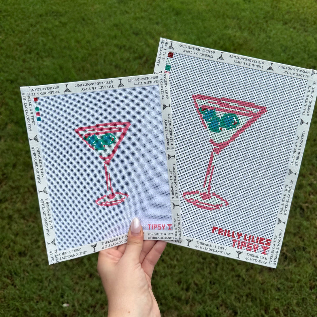 Frilly Lillies 18 Mesh Martini Needlepoint Canvas