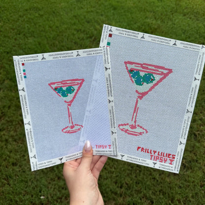 Frilly Lillies 18 Mesh Martini Needlepoint Canvas