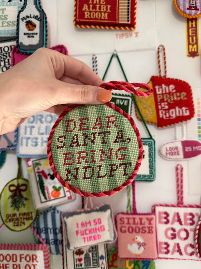Dear Santa, Bring NDLPT Needlepoint Canvas