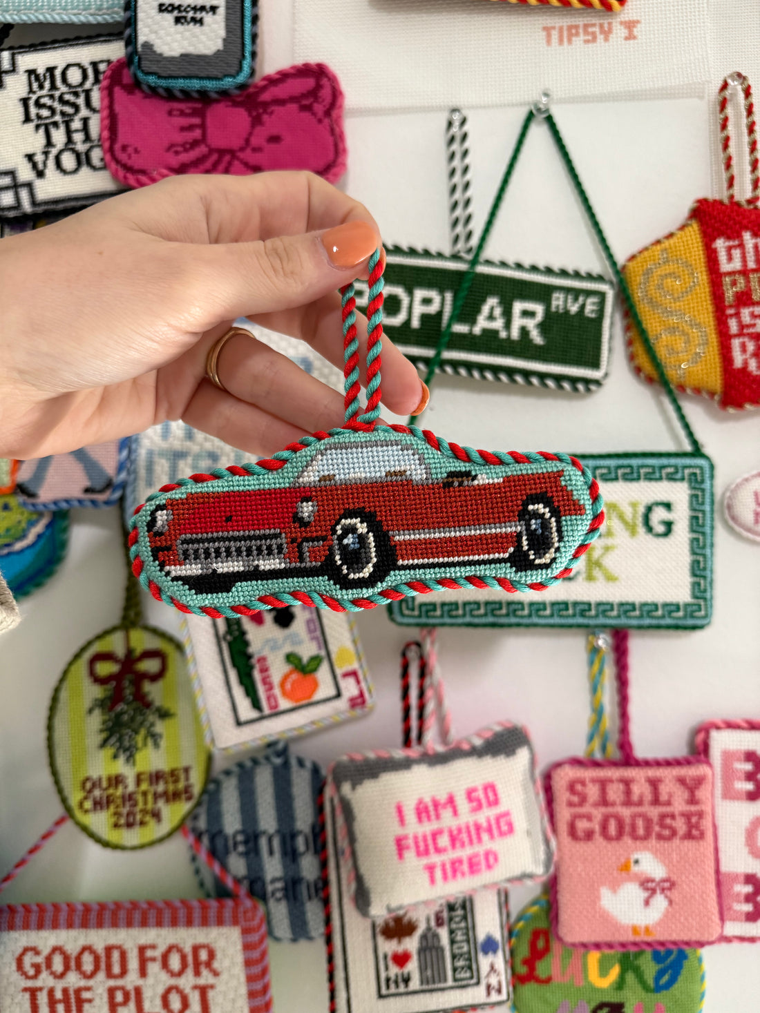 Little Red Corvette Needlepoint Canvas