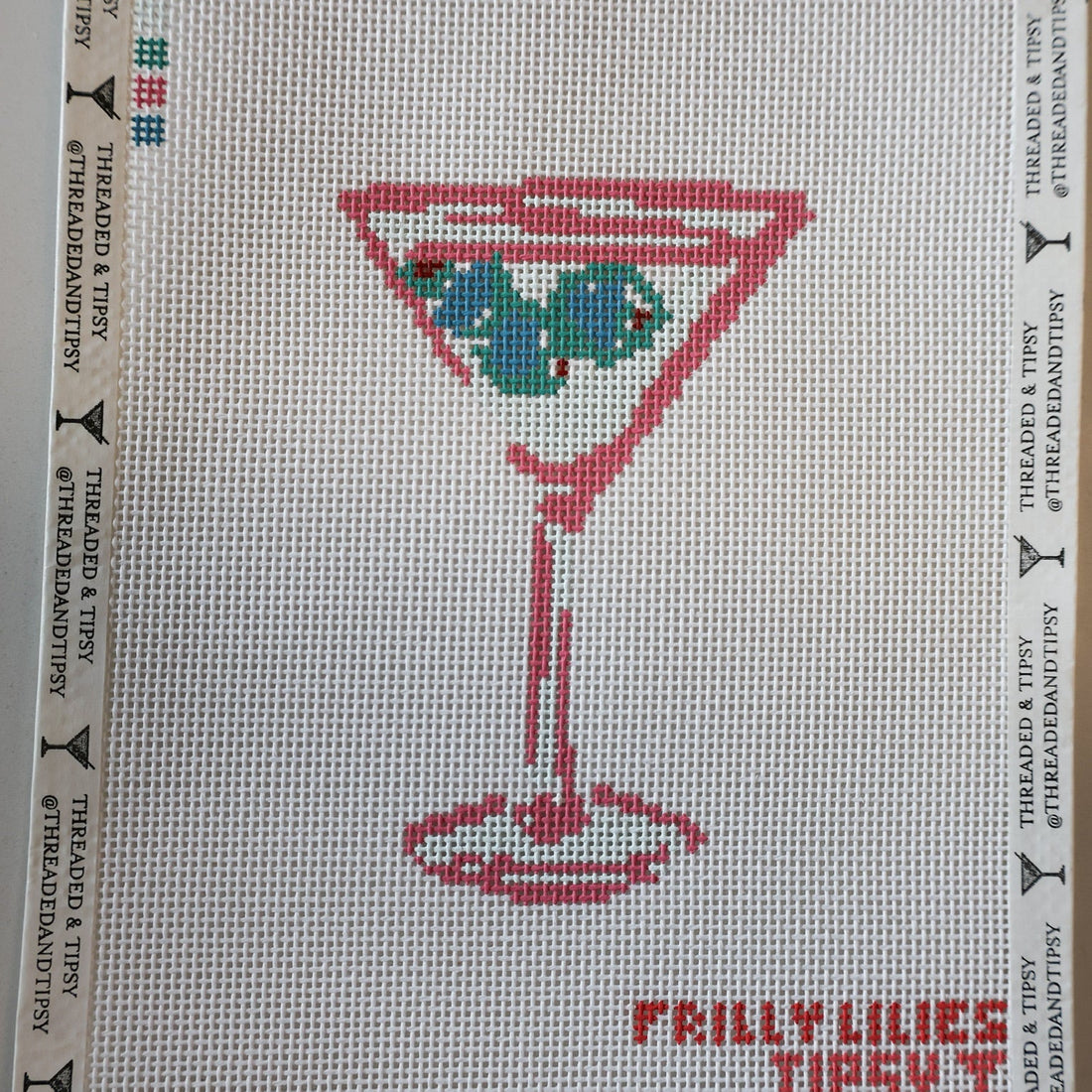 Frilly Lillies 13 Mesh Martini Needlepoint Canvas