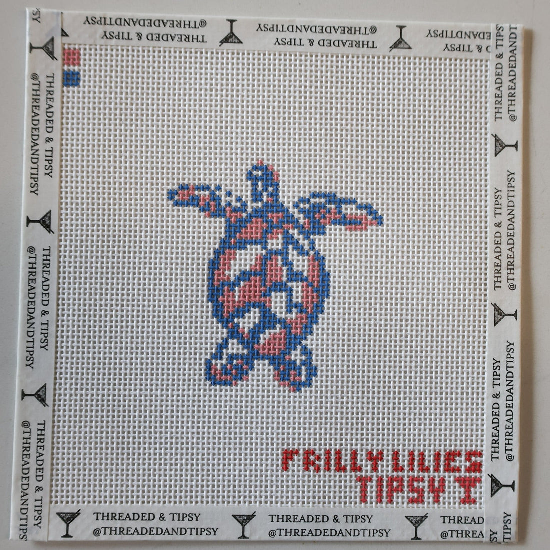 Frilly Lillies Turtle Needlepoint Canvas