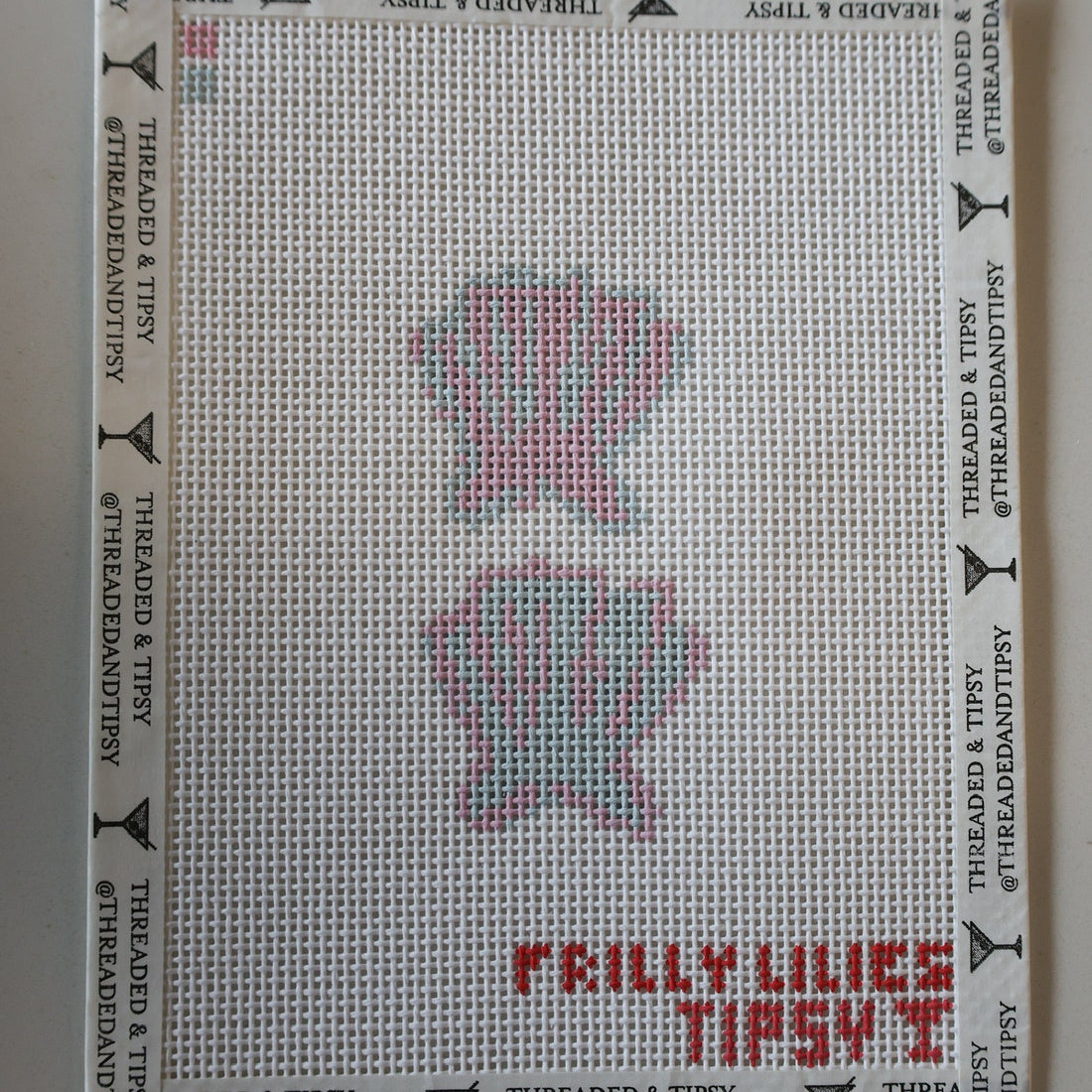 Frilly Lillies Double Shells Needlepoint Canvas