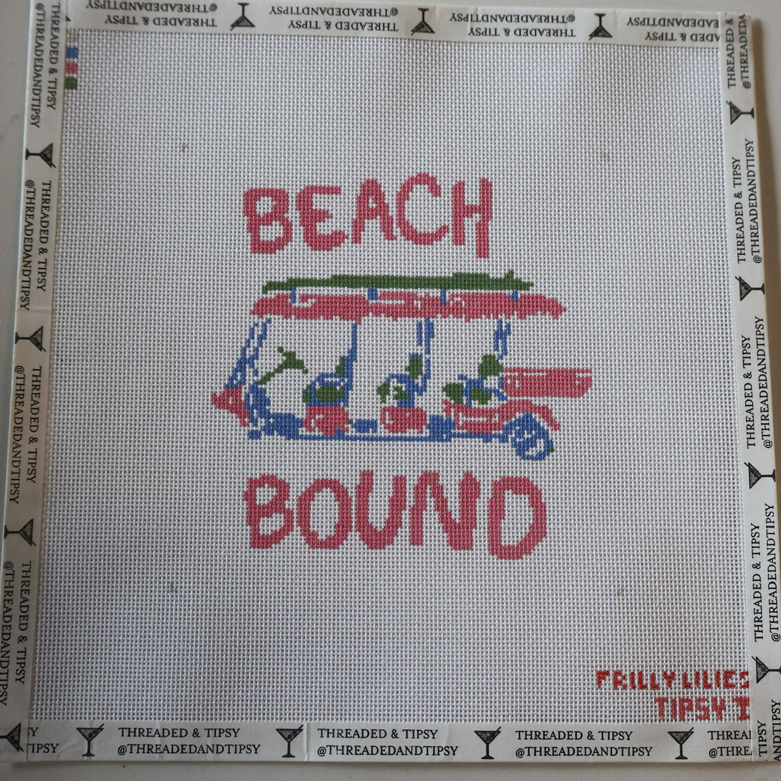 Frilly Lillies Beach Bound Needlepoint Canvas