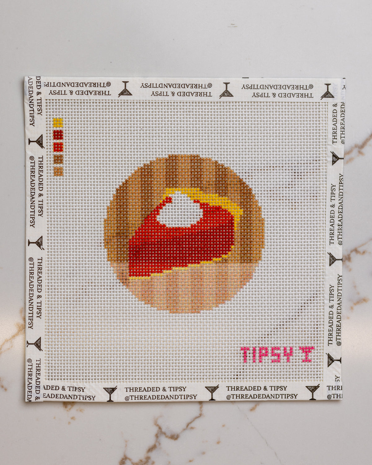 Pumpkin Pie Round Needlepoint Canvas