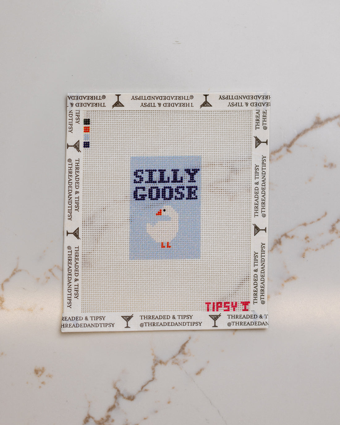 Pre-Order: Silly Goose Luggage Tag Needlepoint Canvas