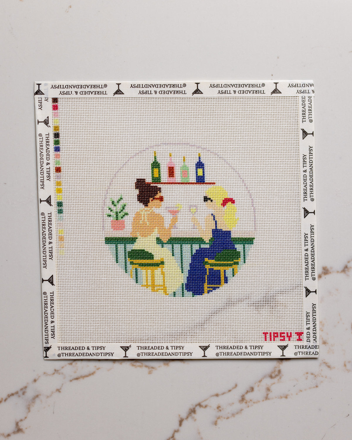 Cocktail Hour Needlepoint Canvas