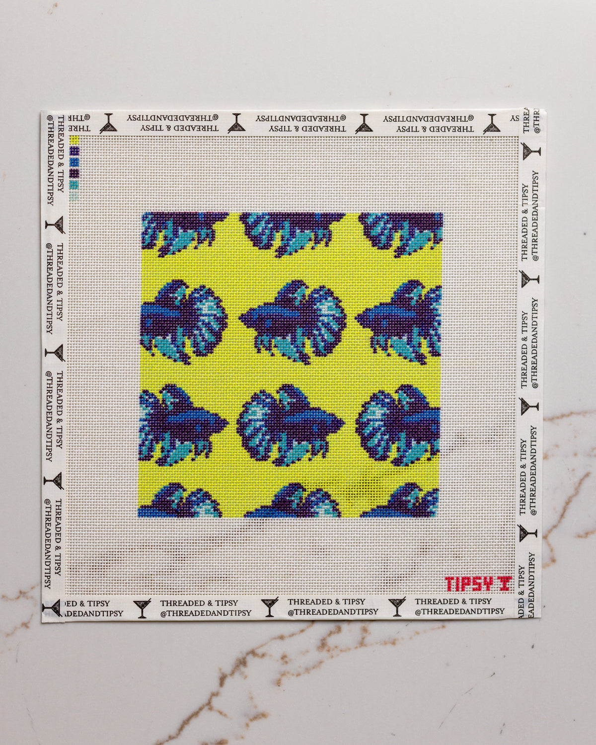 Blue Beta Square Needlepoint Canvas