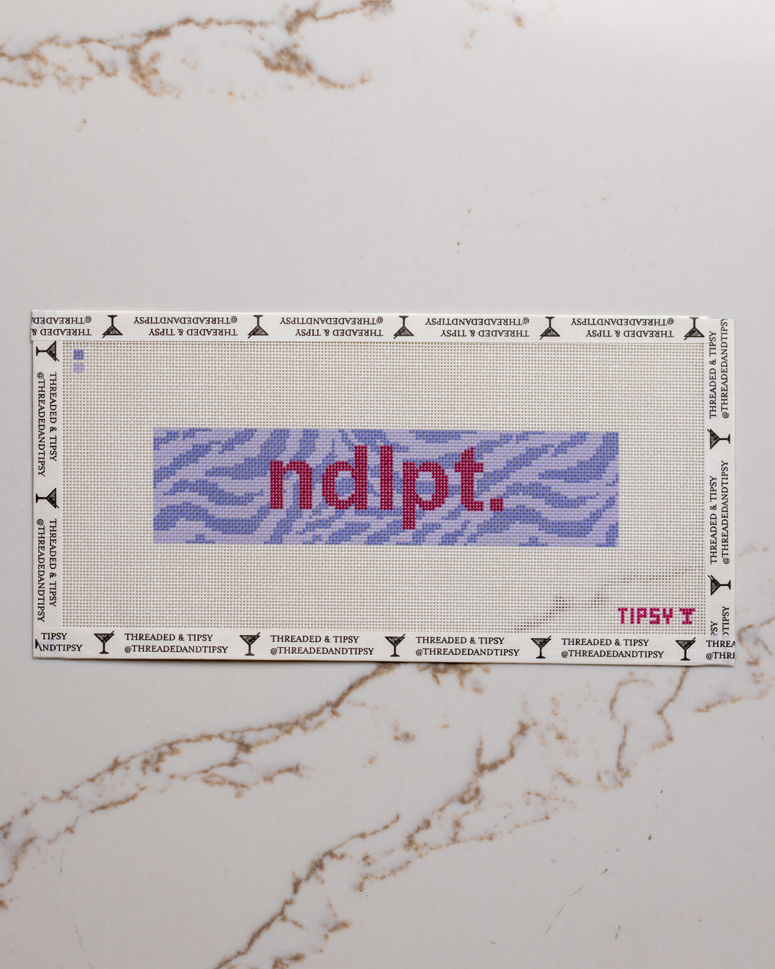 Pre-Order: Pink &amp; Blue ndlpt. Needlepoint Canvas