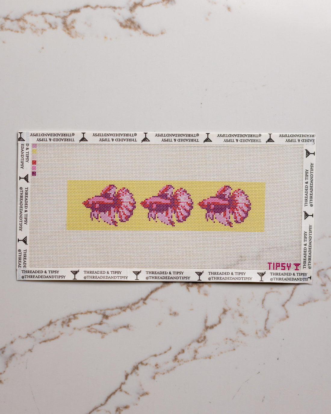 Pre-Order: Red Beta Trio Needlepoint Canvas