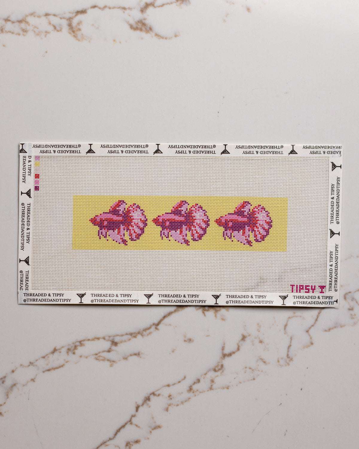 Pre-Order: Red Beta Trio Needlepoint Canvas