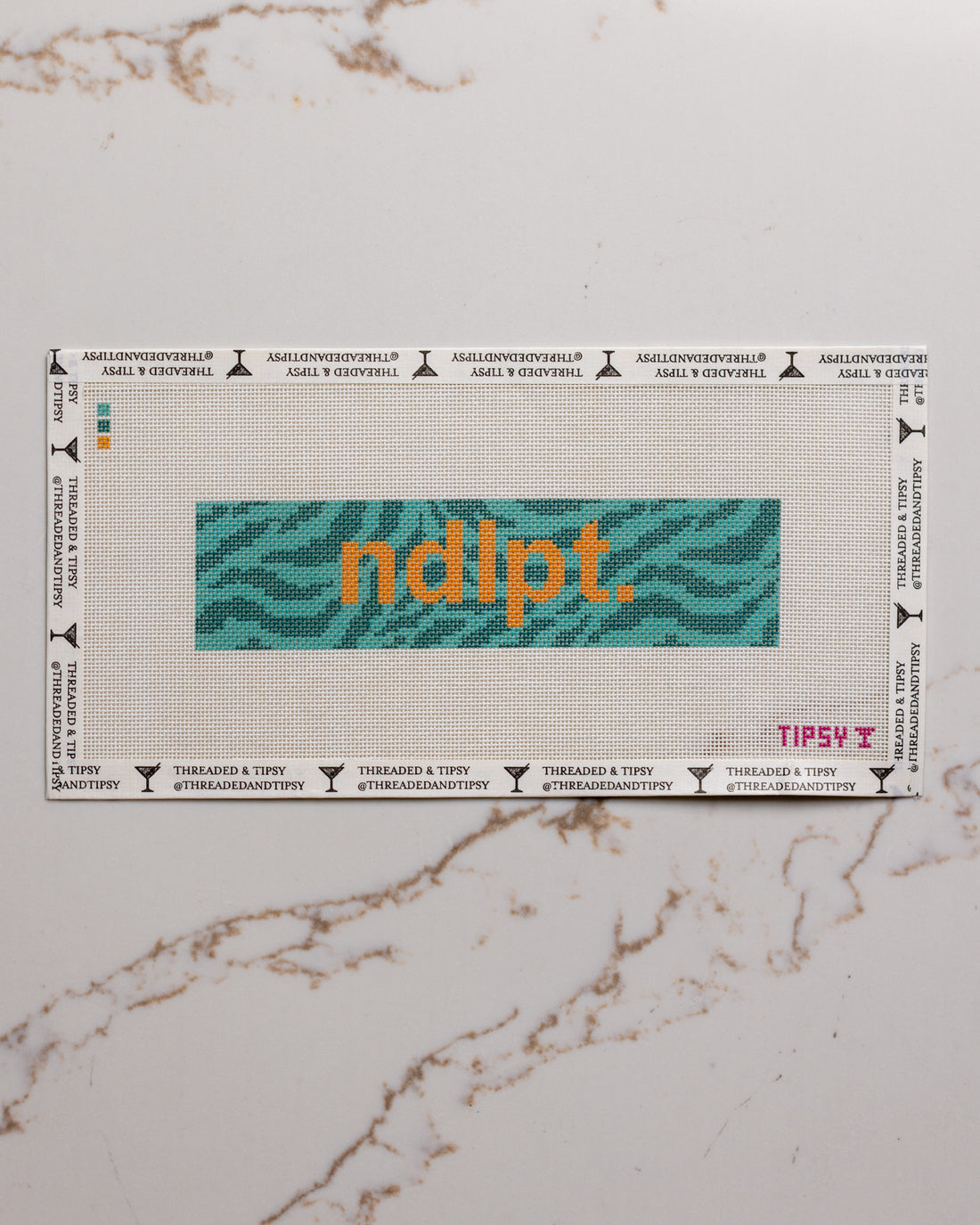 Pre-Order: Green &amp; Orange ndlpt. Needlepoint Canvas