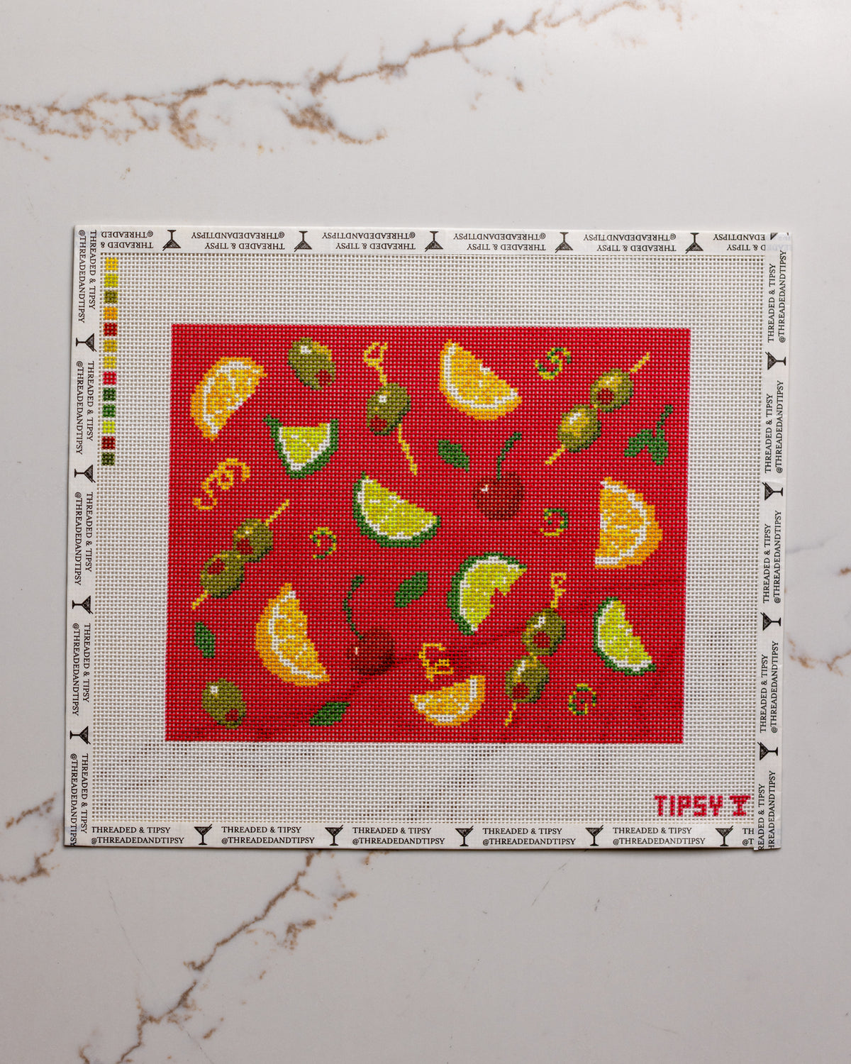 Cocktail Garnish Needlepoint Canvas