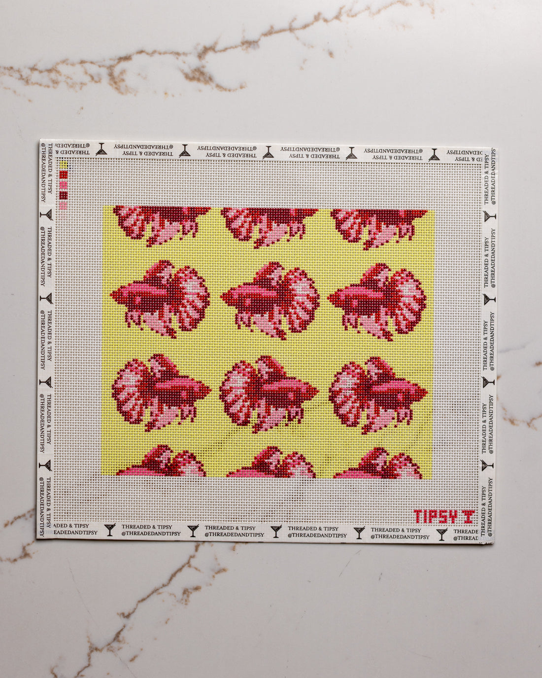 Red Beta Needlepoint Canvas