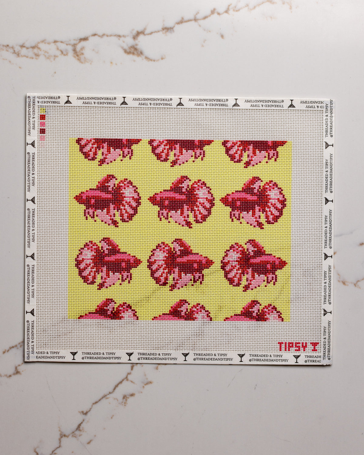 Red Beta Needlepoint Canvas