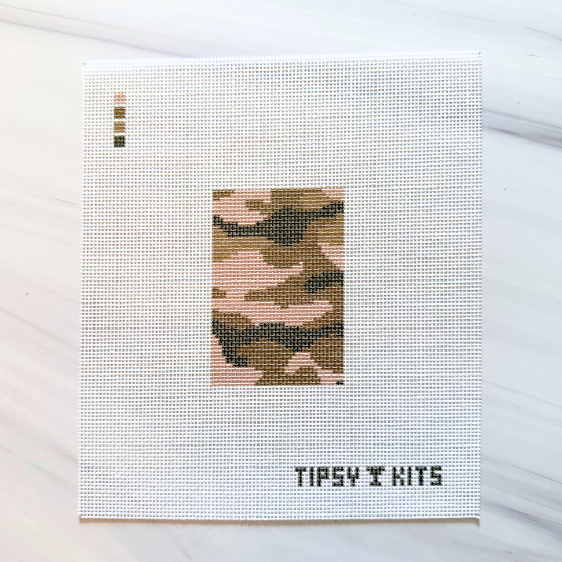 Camo 3x2 inch Needlepoint Canvas
