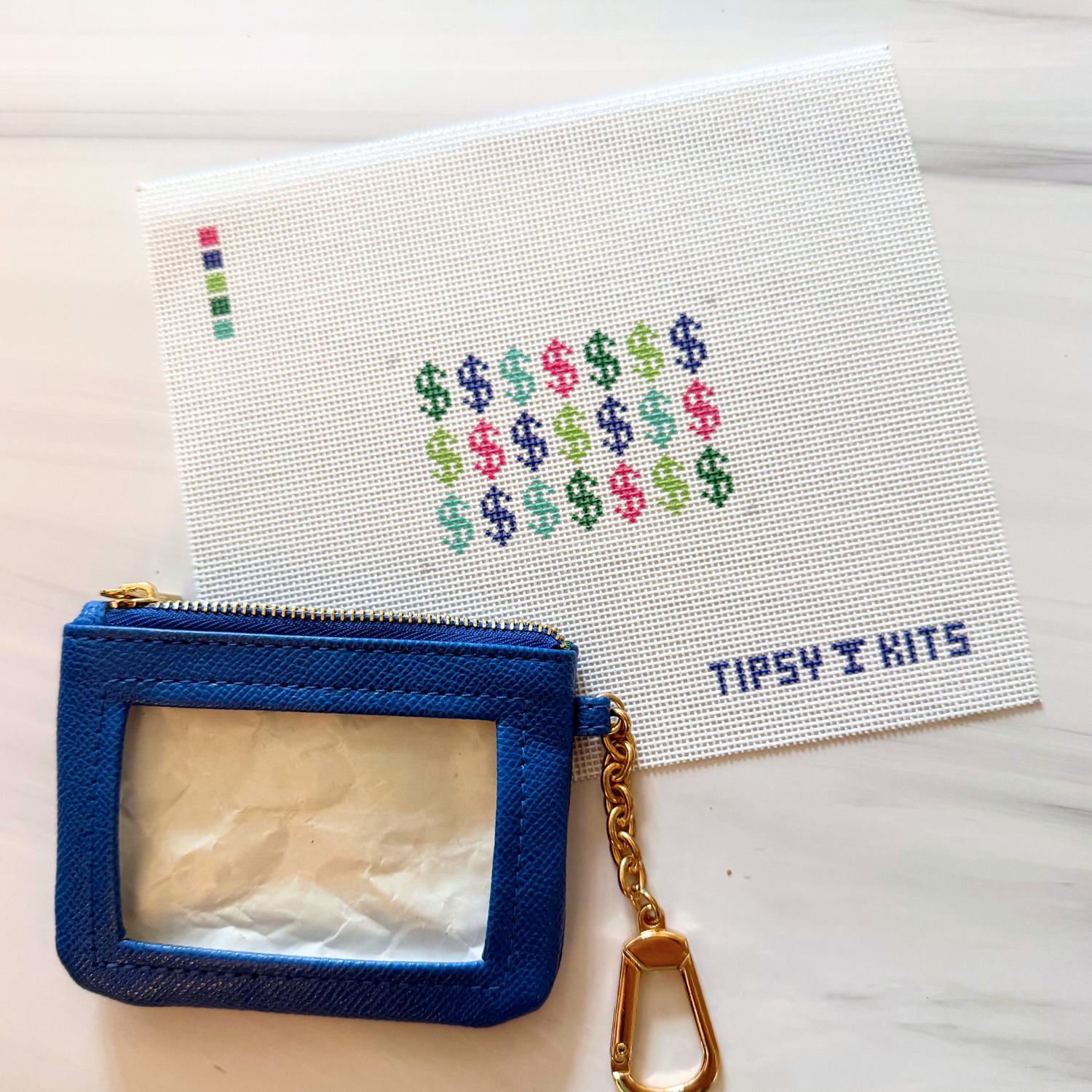 Dollar Signs 3x2 inch Needlepoint Canvas
