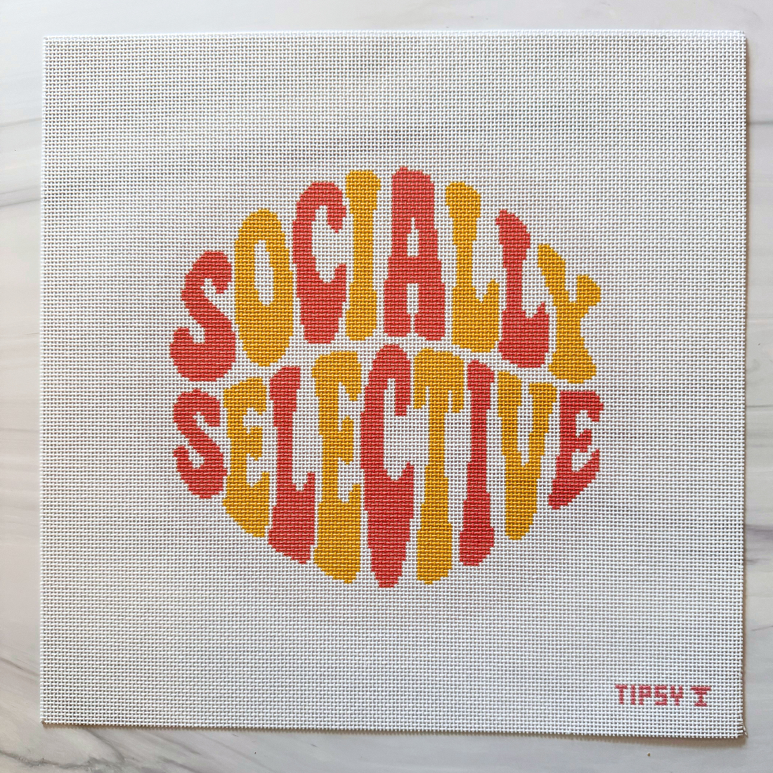 Socially Selective Needlepoint Canvas