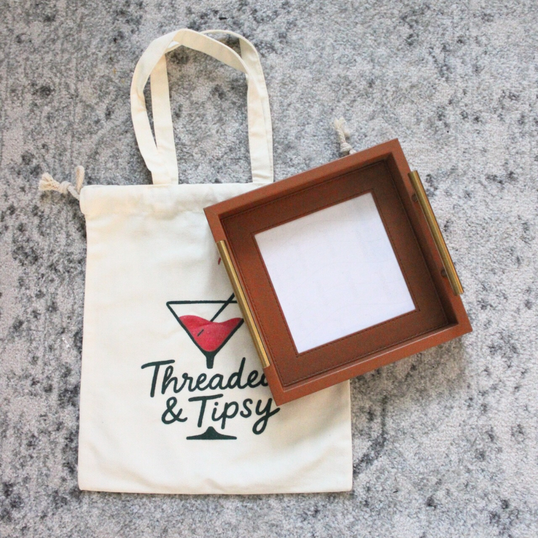 Pre-Order: Navy Square Self-Finishing Leather Tray